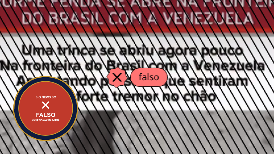 Vídeo de rachadura em rodovia não é da fronteira entre Brasil e Venezuela