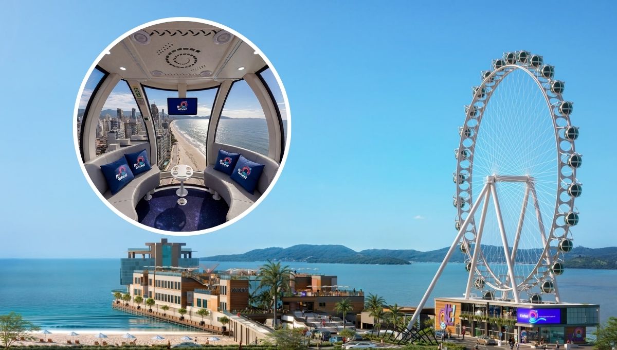 It! Wheel: Cabines da roda-gigante de Itapema começam a ser instaladas