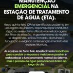 Manutenção emergencial causa baixa pressão na rede de água em Porto Belo