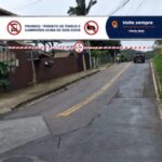 Morro de Zimbros é interditado para instalação de pórtico de restrição