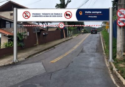 Morro de Zimbros é interditado para instalação de pórtico de restrição