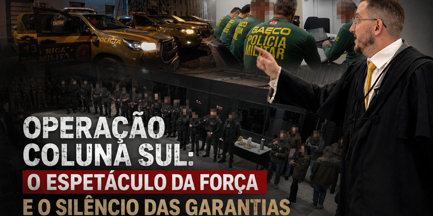 Operação Coluna Sul: Onde a Força do Estado Encontra a Fragilidade das Garantias