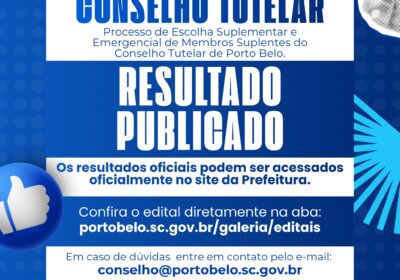 Resultado do Processo Suplementar para Suplentes do Conselho Tutelar de Porto Belo é Divulgado