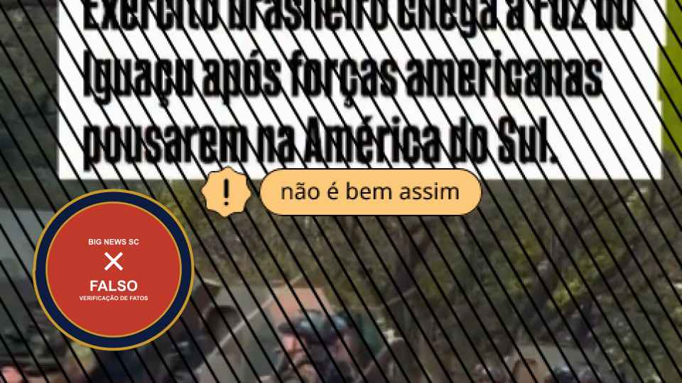 Vídeo do Exército em Foz do Iguaçu é de exercício militar, não de resposta a EUA