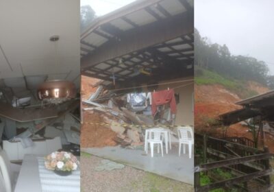 Chuva forte causa estragos em mais de 10 cidades de SC; mulher morre e filha fica ferida em deslizamento