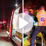 Colisão frontal na BR-101 deixa homem preso às ferragens em Palhoça