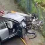 Homem é conduzido à delegacia após perseguir mulher e bater carro em poste em Itapema