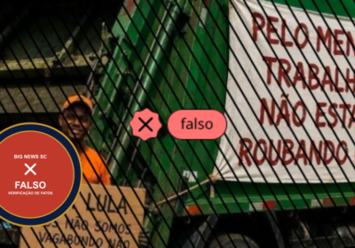 Imagens de garis protestando contra Lula são falsas