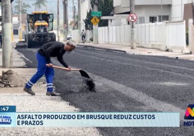 Brusque produz próprio asfalto e acelera obras de pavimentação pela cidade